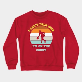 Vintage Basketball Lover Art Crewneck Sweatshirt